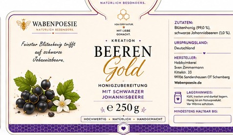 BeerenGold WABENPOESIE Etikett